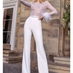 Nadine Merabi AMELIA WHITE JUMPSUIT